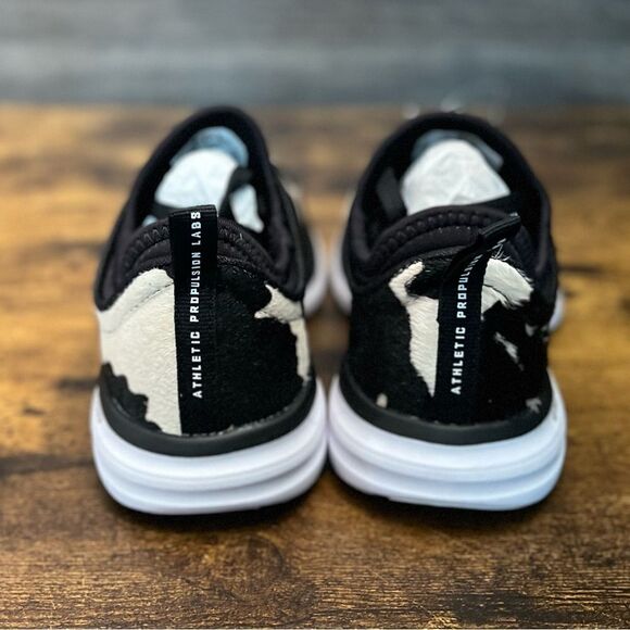 APL Iconic and White Calf Hair Sneakers with Cow Print Design, Size 7. NIB! - Picture 8 of 15
